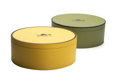Gele/Groene Kleur om Giftdoos, Ronde Huidige Doos voor Verjaardag/Verjaardag leverancier