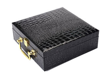 Pu-de Gift van de Leerluxe de Vorm van Cutsomzied van Verpakkingsdozen met Draagbaar Handvat leverancier