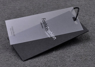 Gedrukte hangt de Recyled Zwarte Douane Markeringengrootte 4,8 × 10cm met Berijpte pvc-Markering leverancier