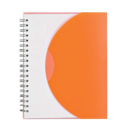 Pvc/pp behandelen Douane Gedrukte Spiraalvormige Notitieboekjesgrootte 5,25 * 8,25 Duim leverancier