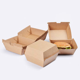 2 het Document van groottekraftpapier Hamburgervakje, Hamburger Meeneemvakje Dikte 250gsm leverancier