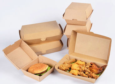 2 het Document van groottekraftpapier Hamburgervakje, Hamburger Meeneemvakje Dikte 250gsm leverancier