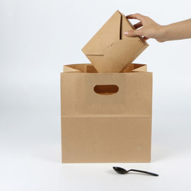 Het Document van Kraftpapier van de voedselrang Gedrukte versterkt de Zakken Beschikbare Douane stevig Handvat leverancier