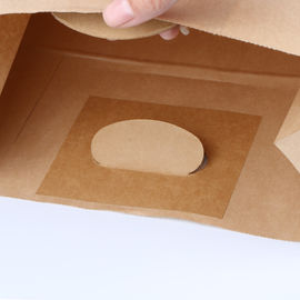 Het Document van Kraftpapier van de voedselrang Gedrukte versterkt de Zakken Beschikbare Douane stevig Handvat leverancier