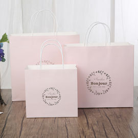 Lichtblauw/Roze Gepersonaliseerd Document Wit Kraftpapier het Document van Giftzakken 150gsm Materiaal leverancier