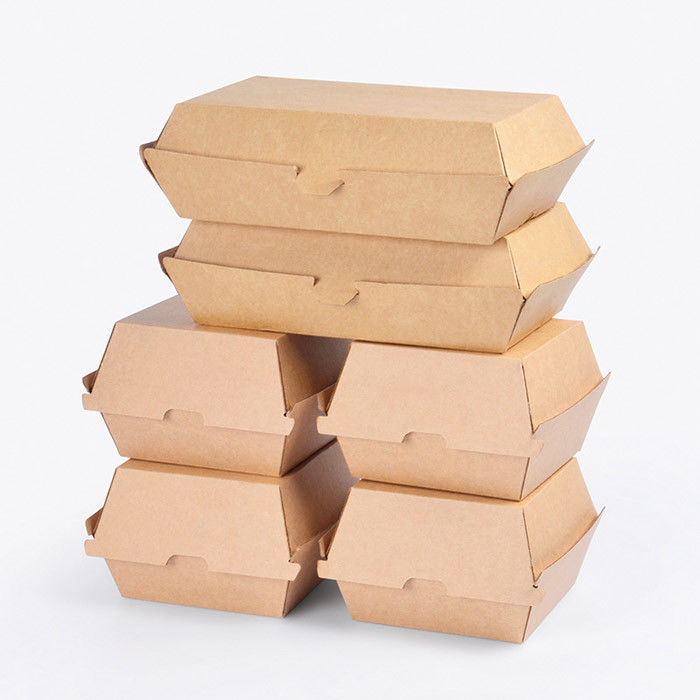 2 het Document van groottekraftpapier Hamburgervakje, Hamburger Meeneemvakje Dikte 250gsm leverancier