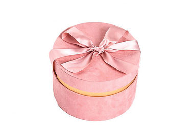 Good price De ronde schittert de Doos van Fluweeljuwelen, de Doos van de Suèdegift het Stempelen Embleem met Hoogste Lint online